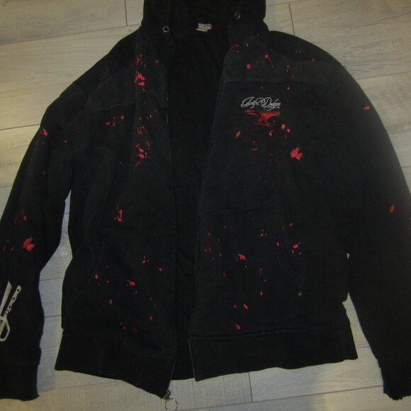 Artful Dodgers "Robbers of the Grave" Embroidered Vintage Zip Up Hoodie - Picture 2 of 10